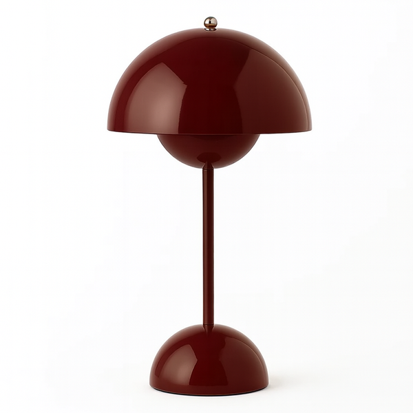 Abajur Cogumelo Sem Fio Com Touch  Vinho