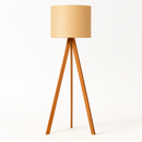 Abajur de Chão com Base Tripé em Madeira Boreal TG