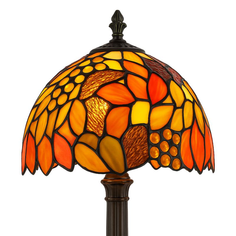 Abajur Tiffany de Mesa com Cúpula em Vidro Belle TG