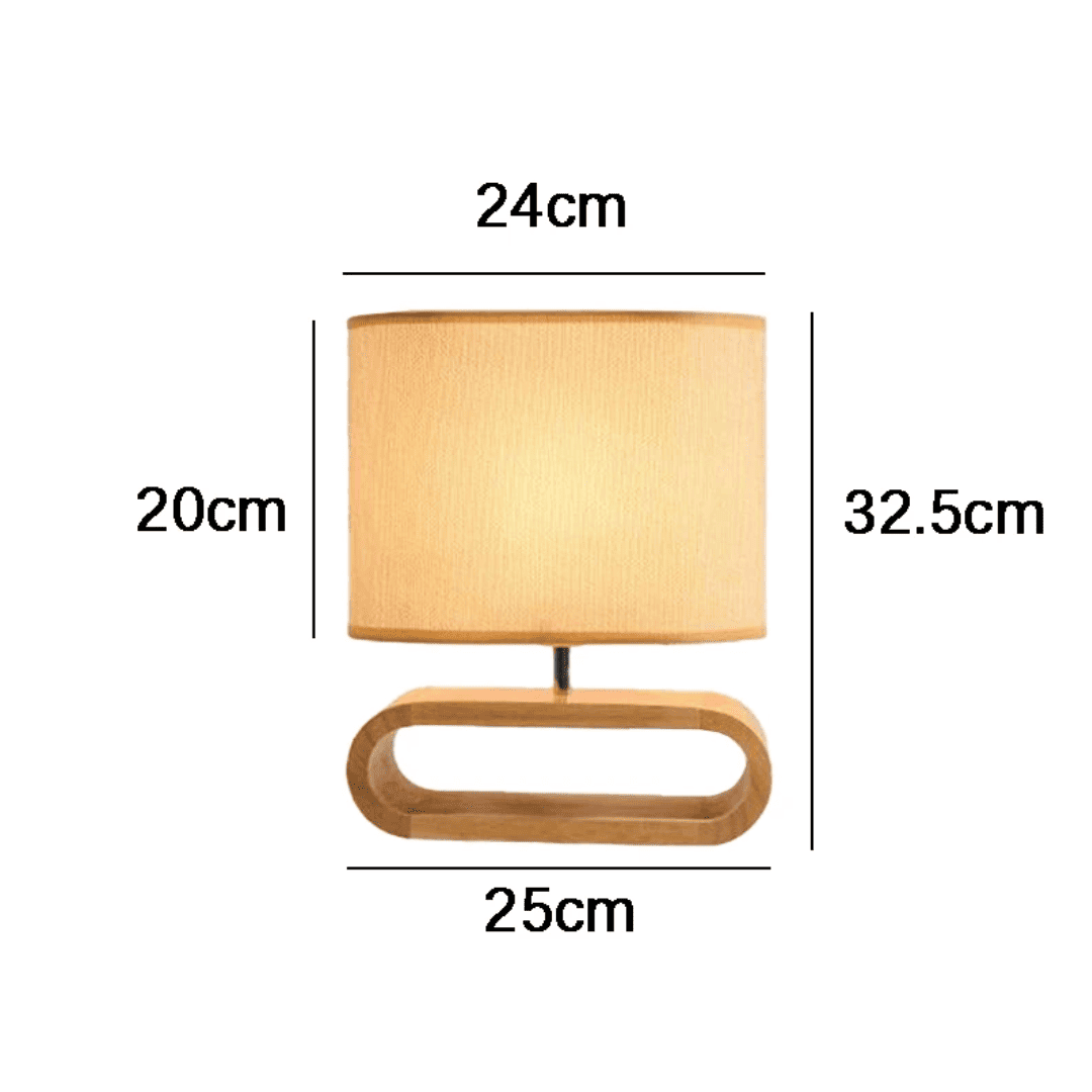 Abajur de Mesa de Madeira Ovale TG