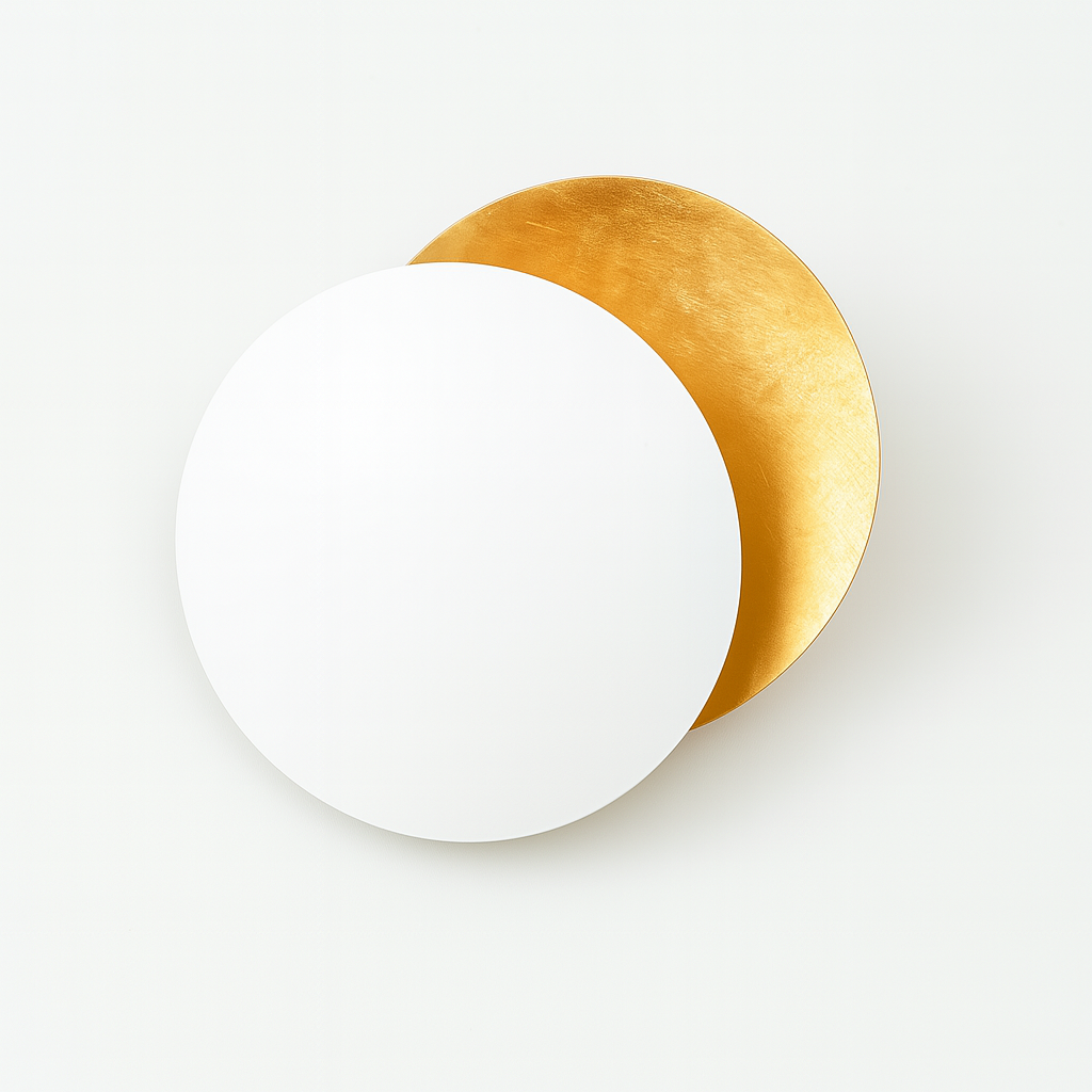 Arandela_Interna_Girat_ria_Eclipse_TG_ Branca e  dourada