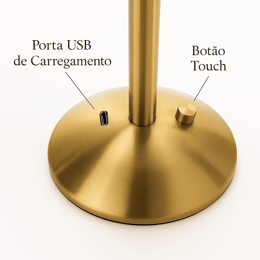 Abajur de Mesa para Quarto com Touch