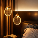 Lustre Pendente Led Moderno   - Lua de Vidro