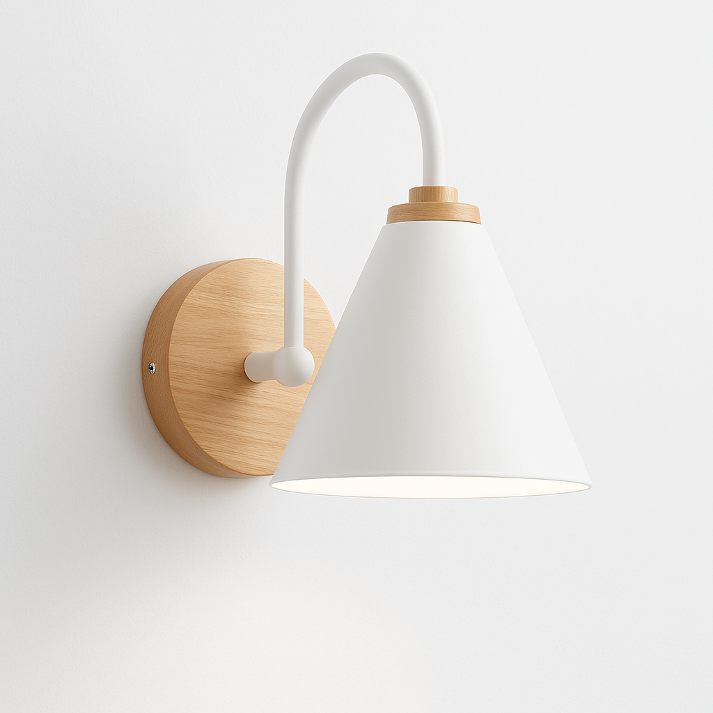 Arandela de Parede Interna em Madeira Premium