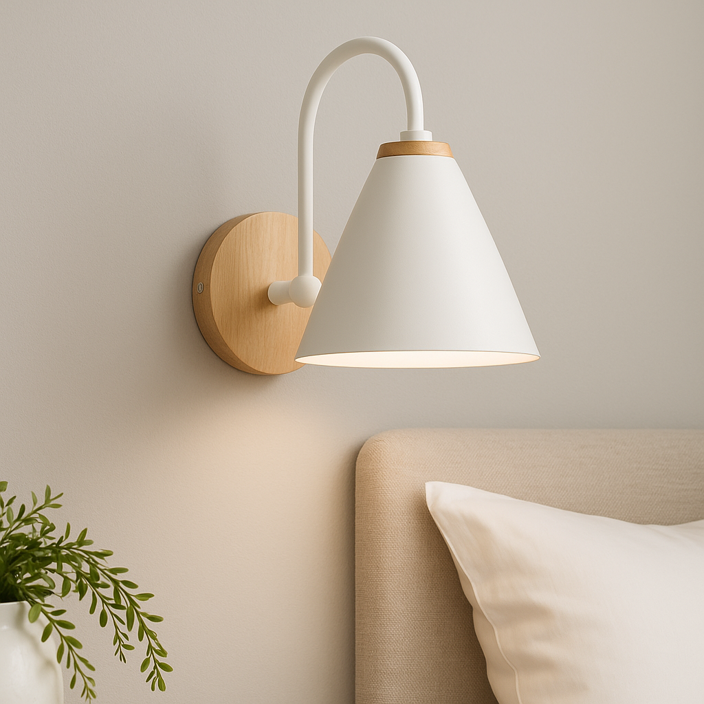 Arandela de Parede Interna em Madeira Premium