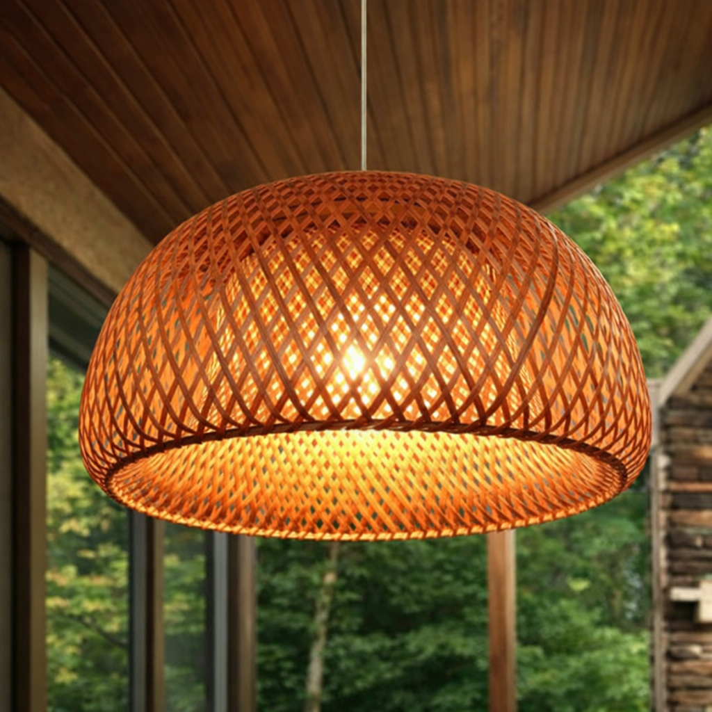 Lustre De Bambu Pendente Artesanal
