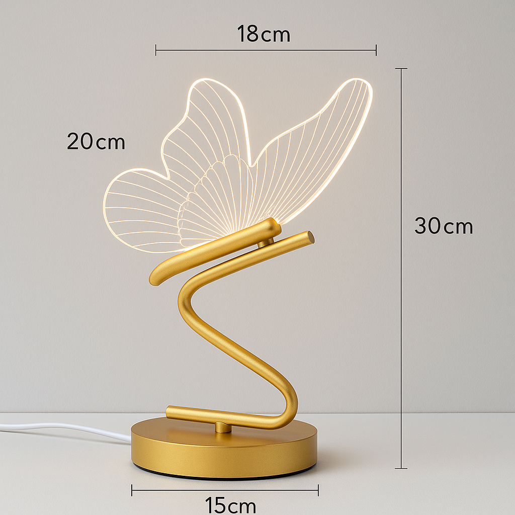 Luminária Borboleta Decorativa com Touch