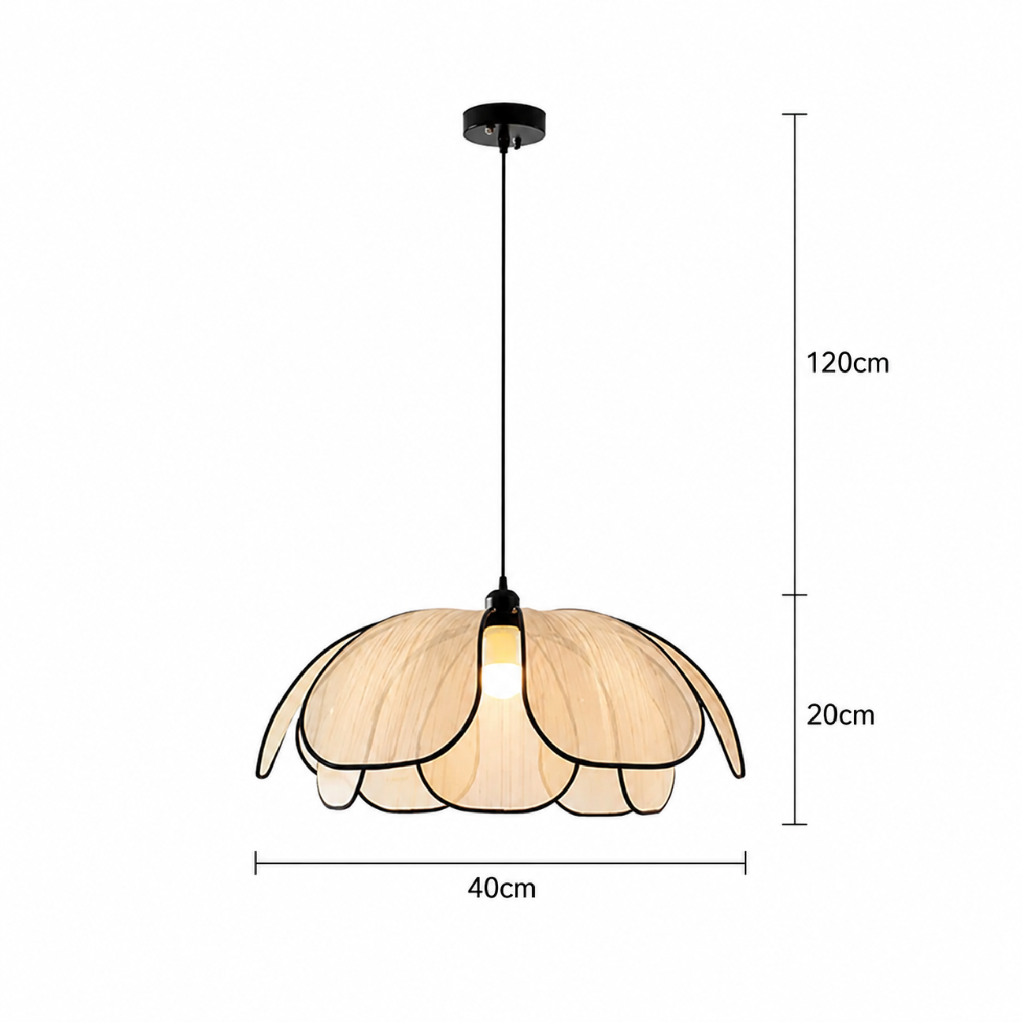 Luminária Pendente em Tecido Magnólia TG