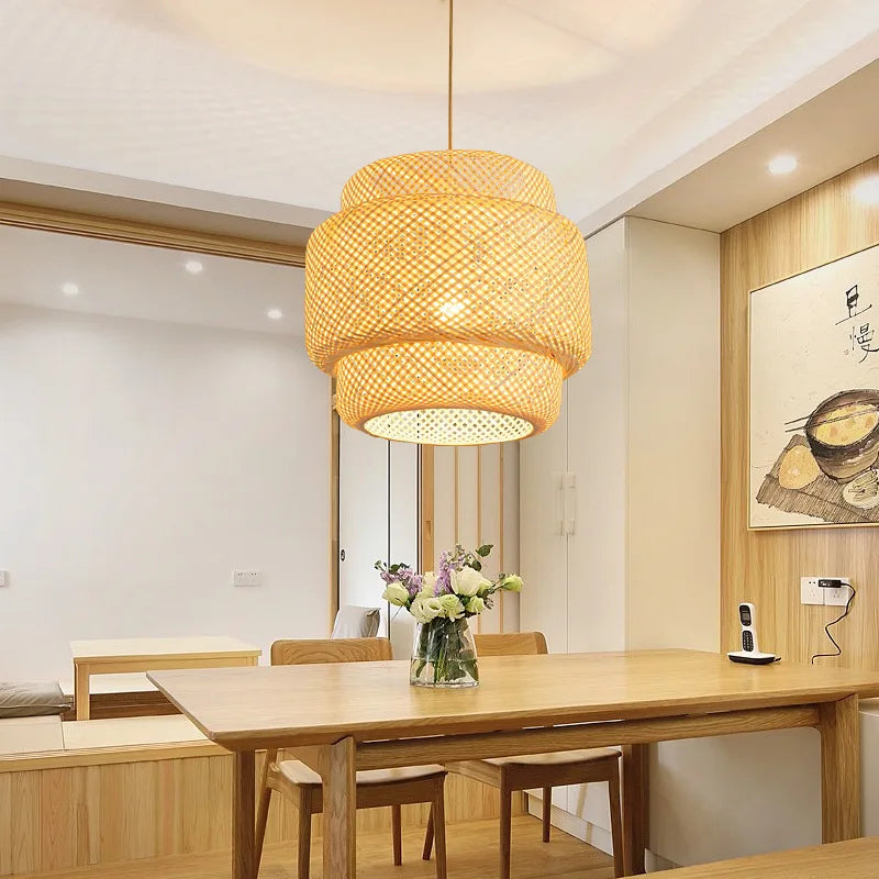 Lustre Pendente de Bambu Abeille TG