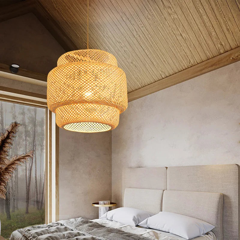 Lustre Pendente de Bambu Abeille TG