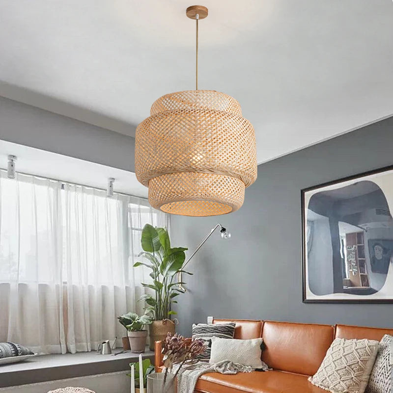 Lustre Pendente de Bambu Abeille TG
