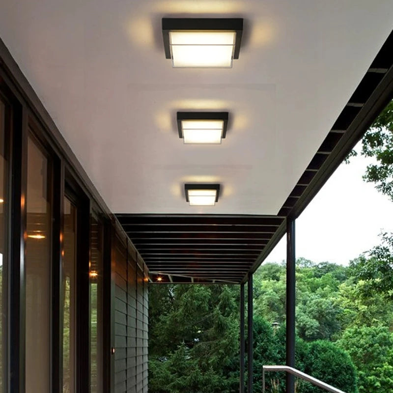 Luminária De Teto Externa Impermeável Cube TG