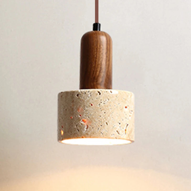 Luminária Pendente Minimalista Em Mármore Wabi TG