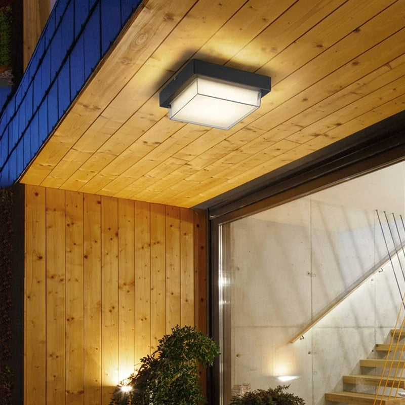 Luminária De Teto Externa Impermeável Cube TG